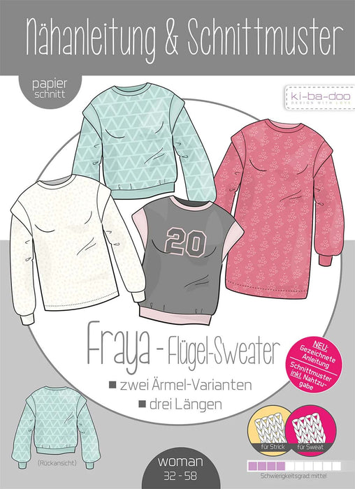 PAPIERSCHNITT FLÜGEL-SWEATER FRAYA GRÖSSE 32-58