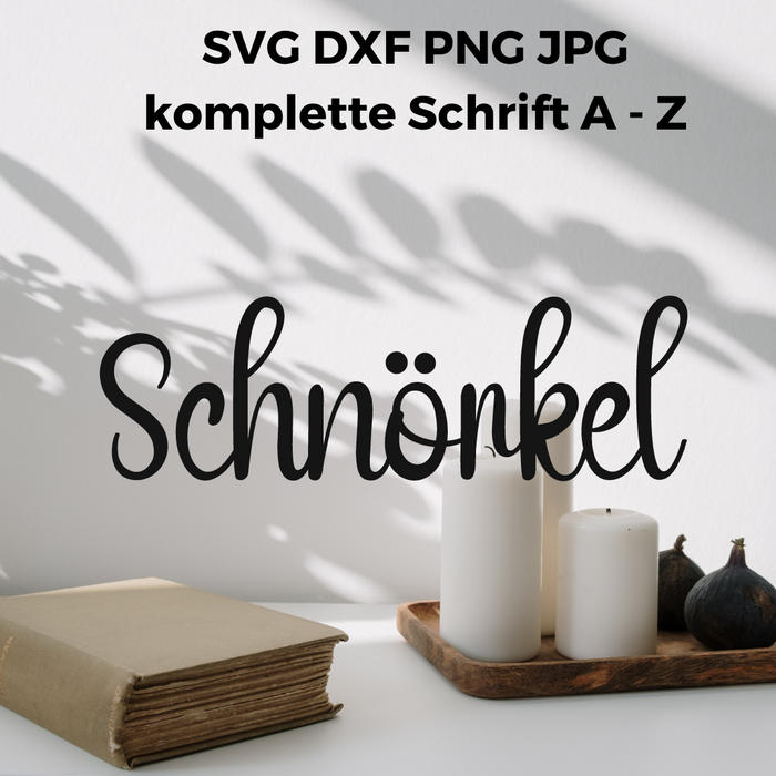 Schriftart Schnörkel