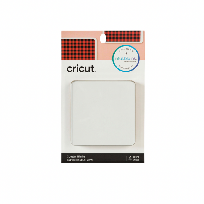 Cricut Untersetzer Rohlinge Quadratisch - 9,5 x 9,5 cm 4 Stück