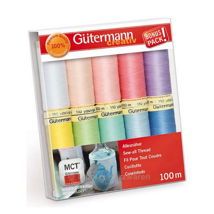 Gütermann Nähgarn-Set Pastell 10 x 100 m