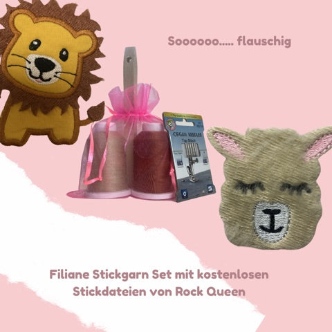 Filiale Set mit kostenlosen Rock Queen Stickdateien