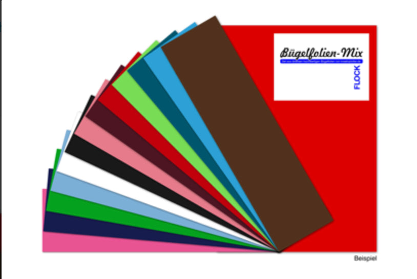 Bunte Mischung FLOCK 165g Bügelfolien