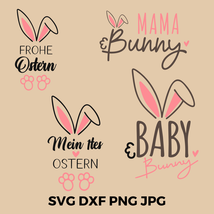 Plotterdatei Bundle Ostern für die ganze Familie