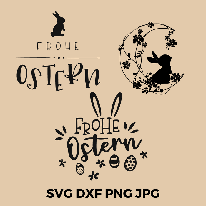 Plotterdatei Bundle Frohe Ostern