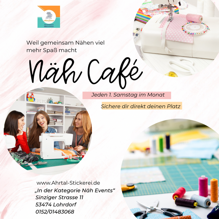 Näh Café jeden 1. Samstag im Monat