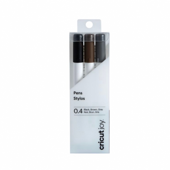 Cricut Joy Fine Point Pens / Stifte 0,4 mm Black, Brown, Grey - 3 Stifte