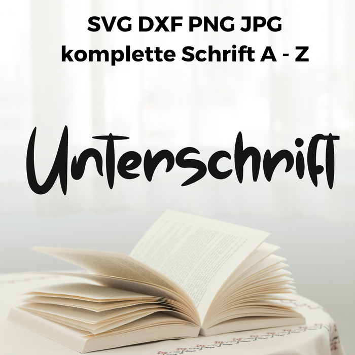 Schriftart Unterschrift