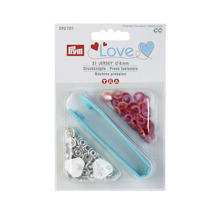 Prym Druckknöpfe Jersey Color 8 mm, 21 Stück