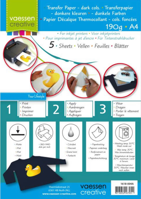 Transferpapier für Kleidung Kissen Teddybären und Co. Für dunkle Kleidung
