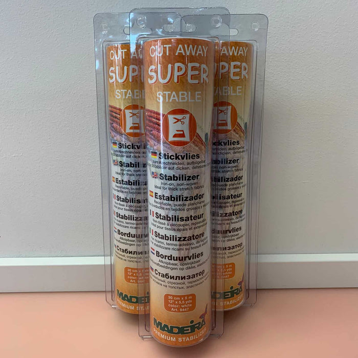 Schneidevlies/ Aufbügelbar Madeira Super Stable weiß
