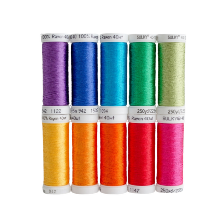 SULKY RAYON 40 - COLOUR WHEEL (10 x 225m Snap Spulen)