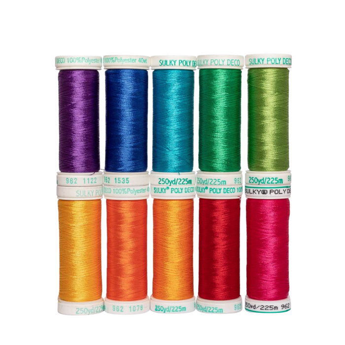 SULKY POLY DECO 40 - COLOUR WHEEL (10 x 225m Snap Spulen)