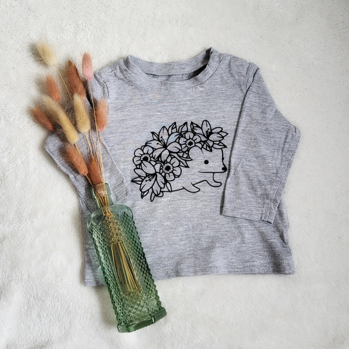 Plotterdatei Igel mit Blumen