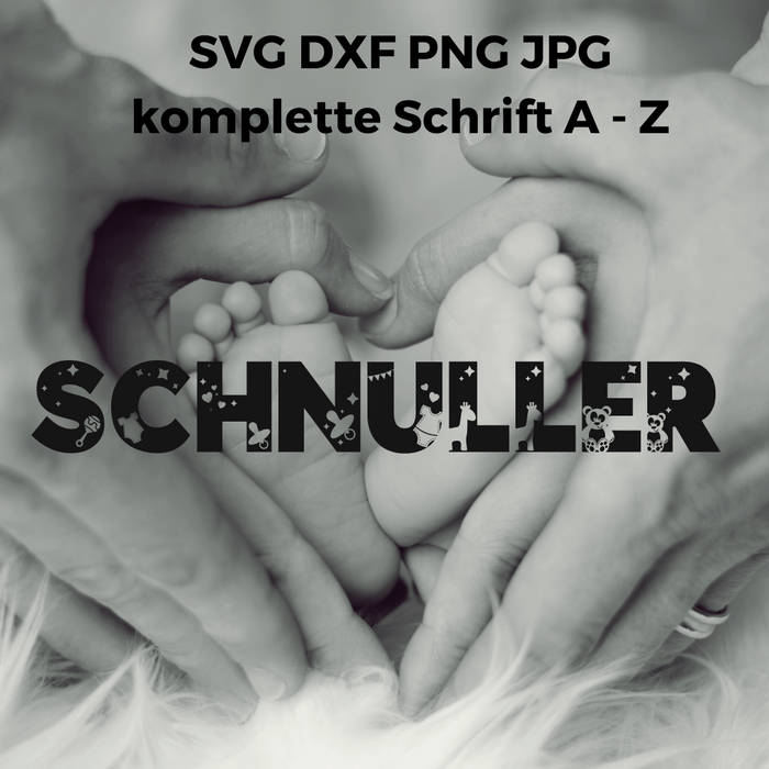 Schriftart Schnuller