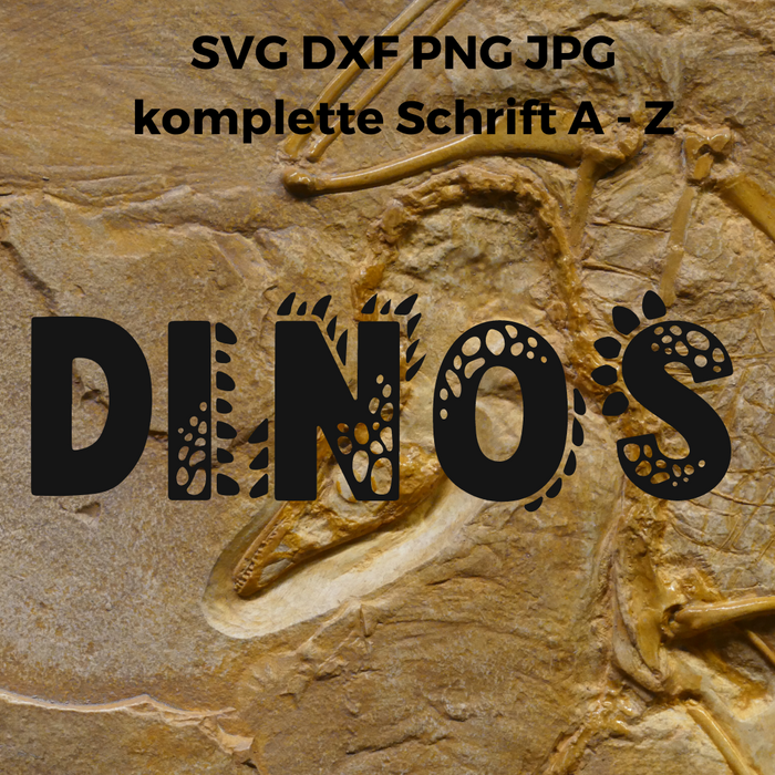 Schriftart Dinos