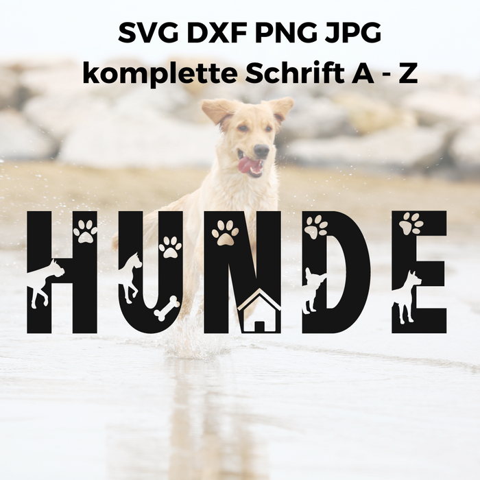 Schriftart Hunde