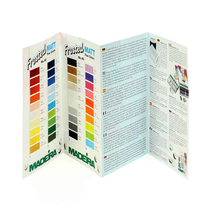 MADEIRA Farbkarte Druck Frosted Matt