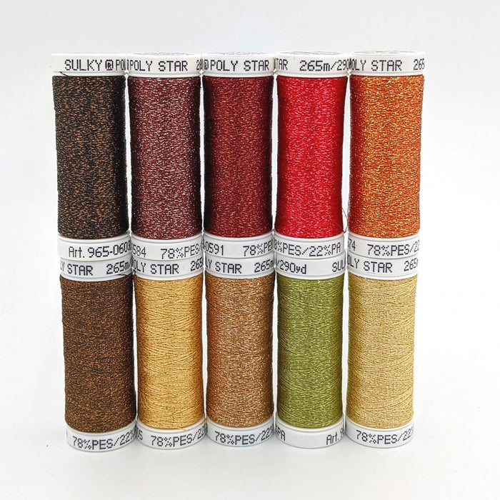 SULKY POLY SPARKLE 30 - Glittering Autumn (10 x 265m Snap Spulen)
