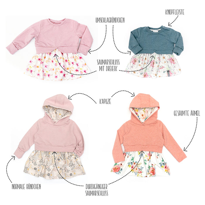 Papierschnittmuster Girly Sweater 56-122