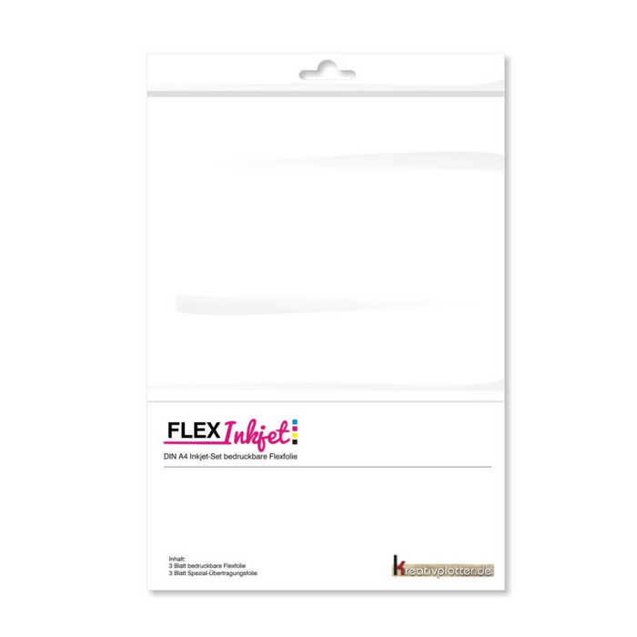 Flex-Inkjet Set bedruckbare Flexfolie weiß - 3 x A4