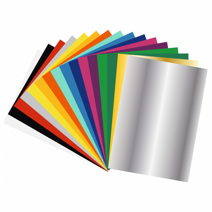 Flexfolie Set verschiedenen Farben für den Textil Druck - A4 16 Blätter