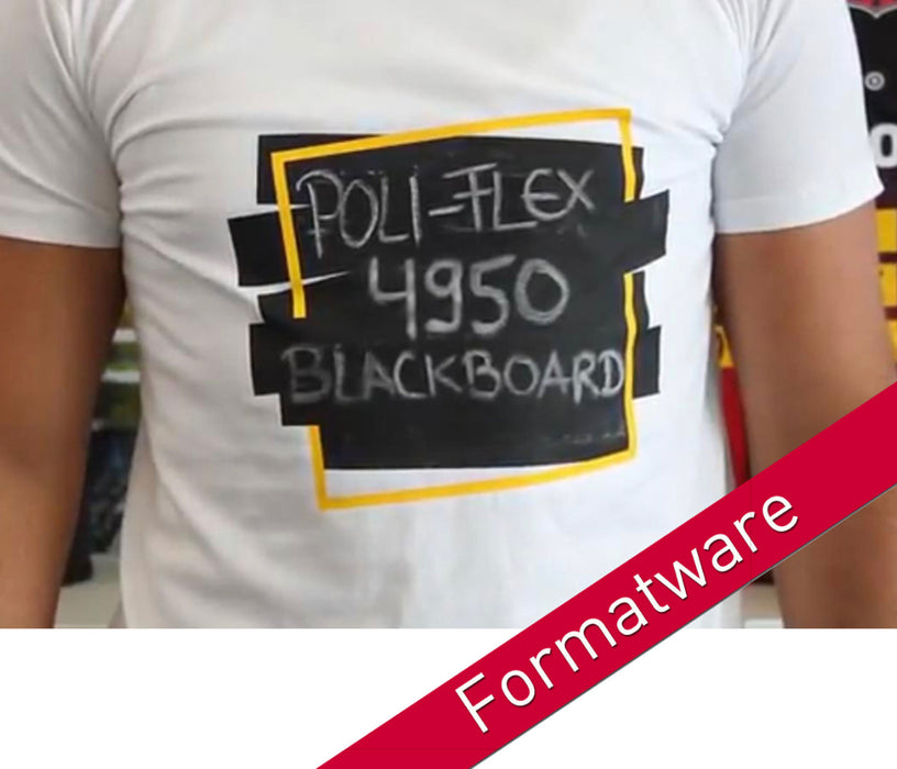 POLI-FLEX BLACKBOARD Flexfolie - Formatware A4 Textil-Transferfolie mit den Eigenschaften einer Tafel