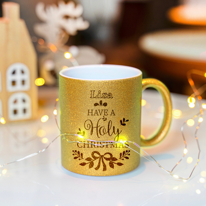Startset 12x Keramiktasse Glitzer