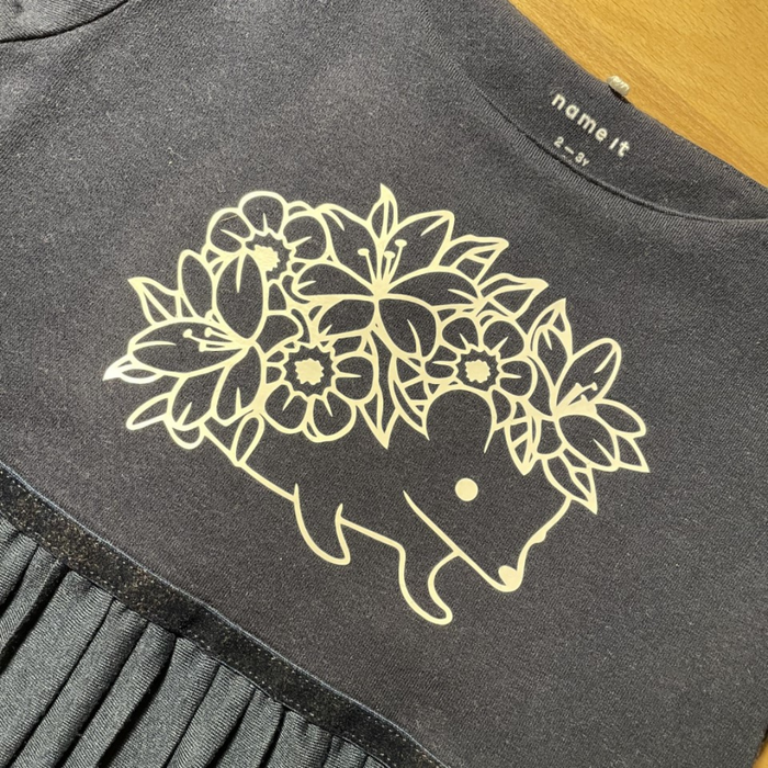 Plotterdatei Igel mit Blumen